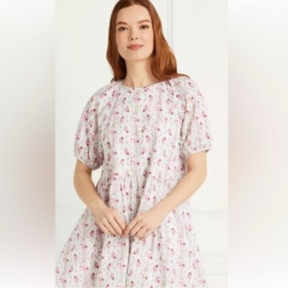 Hill House Blue Plaid and White Floral Mini Dresses - Picture 2 of 7